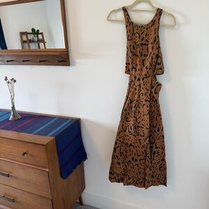 Anthropologie (Aniic Label) Leopard Print Dress With Cutouts